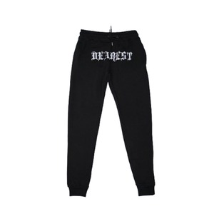 Black & Blue Mens Tech Fleece Sweatsuit Conjunto de dos piezas con bordado y strass Logo Gym Fitness Training Sweatpants Suit - Product Image 4