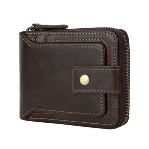 Portefeuille en cuir pour homme de qualité supérieure, fermeture ouverte, longueur courte, élégant, décontracté, élégant, durable, finition lisse - Product Image 1