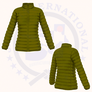 Chaqueta acolchada de mujer de alta calidad, ropa informal brillante en talla grande, chaqueta acolchada hecha a medida, precio al por mayor - Product Image 1