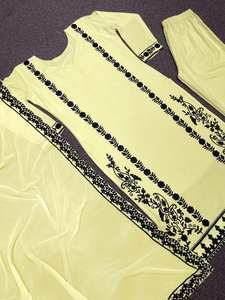 Nouveau designer indien et pakistanais fête porter haut bas et ensemble Dupatta avec broderie lourde lançant un look élégant - Product Image 4