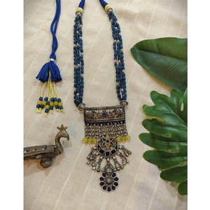 Collar Largo con Cuentas Azules y Diseño de Estrellas Tribal Tales, con Circonitas, para Regalo - Product Image 3