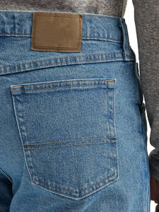 Jean pour homme grande taille, coupe large droite et ample, en denim écologique, design durable, tissu épais et doux, style personnalisé - Product Image 2