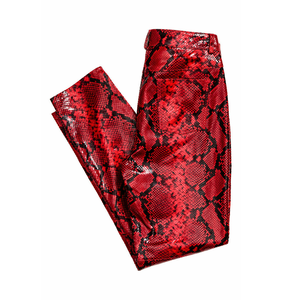 กางเกงหนังงูสำหรับผู้ชายคุณภาพพรีเมี่ยมระบายอากาศสีทึบกางเกงหนังงูแท้ - Product Image 1