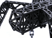 Composant de robot imprimé en 3D, structure en treillis de nylon noir léger, pièce d'automatisation industrielle de haute précision, tolérance de 0,1