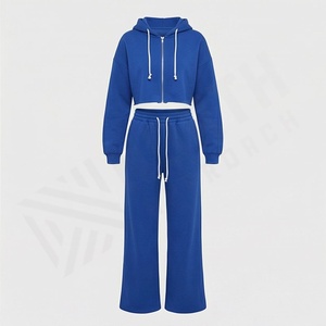 Winter High Quality <b>2</b> Piece Sweat Pants Hoodies <b>Sweatshirts</b> Set Sport <b>Zip</b> Up Hooded Jogging Oversize Hoodie Washed Athletic Wear - Product Image 1