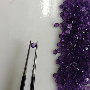 Améthyste africaine naturelle 3,5 mm, taille ronde brillante, meilleure qualité, pierres précieuses en vrac pour la fabrication de bijoux - Product Image 1