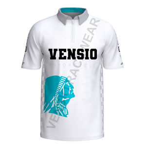 Polo de cyclisme de montagne imprimé de luxe Pit Crew MX % Polyester Séchage rapide Respirant Manches courtes Personnalisable pour hommes - Product Image 3