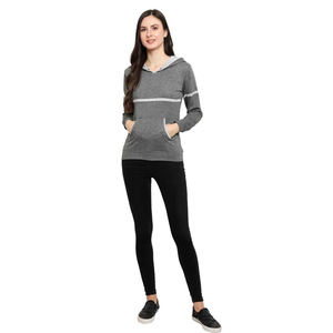 Fashionable Women's Hoodies Sweatshirt <b>Screen</b> Print Logo Pullover Stylish Customized Design Ladies Hoodies With Customized Logo - Product Image 5