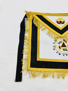 Delantal Masónico de Alambre de Lujo Personalizado para Maestro Masón, Regalia, Precio Directo de Fábrica de Proveedor de Pakistán - Product Image 3