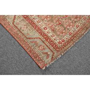 Vintage Rug, Accent 2.8x5.4 ft Turkish Rug, <b>Red</b> Moroccan <b>Wool</b> Rug - Product Image 5
