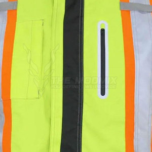 High Visibility Safety <b>Jacket</b> Class 2 <b>Waterproof</b> Reflective Work <b>Yellow</b> Orange Stripe Customized Logo OEM - Product Image 2
