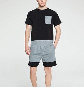 Summer Men Set Short Sleeve <b>Tshirt</b> Shorts Sets Two Pieces Fitness Set Casual Tracksuit - Product Image 2