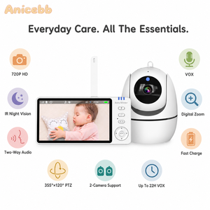 <strong>Best</strong> Price 5inch 720p Digital Video <strong>Baby</strong> <strong>Monitor</strong> New <strong>Baby</strong> Audio <strong>Camera</strong> 1080p Resolution Crying Detection Feature Direct Factory - Product Image 1