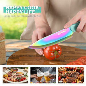 ชุดช้อนส้อมสีรุ้งพร้อมโครงสร้างสแตนเลสแบบพรีเมี่ยมที่เน้นสีหลากสีเหมาะสำหรับรับประทานอาหารในบ้านและร้านอาหาร - Product Image 2