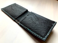 Dompet Kulit Sapi Premium Unisex Mewah dengan Penjepit Uang Berkualitas Tinggi, Lapisan Dalam Asli Berukir Tangan, Motif Bulu Berkuda