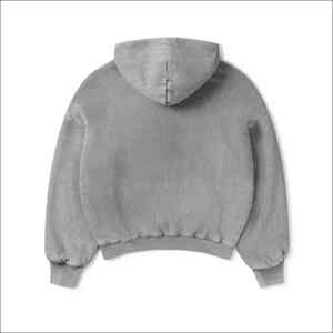 Sudaderas con Capucha Lavadas al Ácido, 100% Algodón, Felpa, Hombros Caídos, Unisex, Moda de Invierno, Corte Regular, Ropa Urbana Personalizada - Product Image 2