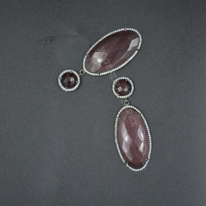 Women's Lightweight Drop Dangle Earrings Exquisite Purple Monalisa with CZ <b>Solid</b> <b>Silver</b> Plated Wedding Anniversary Party Jewelry - Product Image 3