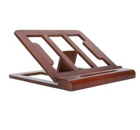 Support d'ordinateur portable en bois réglable écologique, parfait pour le bureau à domicile, support d'ordinateur portable populaire à moindre coût