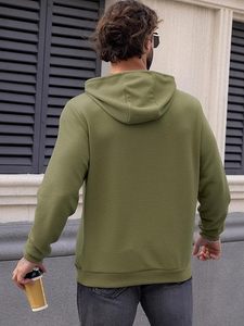 Sudadera con Capucha de Invierno para Hombre de Alta Calidad, Informal, de Manga Larga, Tejido Waffle, con Bolsillo, Oferta 2024 - Product Image 2