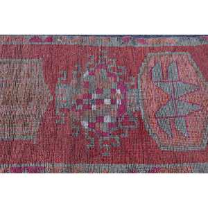 พรมวิ่งสไตล์ตุรกี ขนาด 3x11.1 ฟุต (90x337 ซม.) สีแดงเฮอร์กี พรมเปอร์เซียโบราณ - Product Image 5