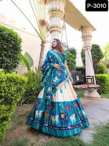 Boda Lahenga Choli Ropa étnica india Blusas de mujer Vestidos de novia Lehenga Choli nupcial con Dupatta con precio bajo - Product Image 3