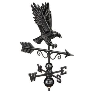 Veleta duradera de hierro para exteriores con obras de arte de animales artesanales para acentuar los techos de granjas o graneros - Product Image 3
