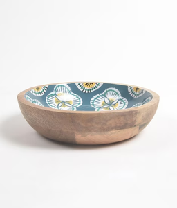 Classic Enamel Printed Wood <b>Bowl</b> Includes Spoon Flatware <b>Bowl</b> <b>Salad</b> <b>Server</b> Set Handicrafts Top Selling Sale - Product Image 4