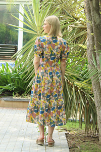 Vestido de mujer Bohemio Floral Bloque de mano Impreso Vestidos de playa de verano Ropa casual Vestido MIDI LARGO DE MODA - Product Image 5