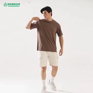 T-shirt Homme Été 2025 Respirant Écologique Col Rond Coupe Ample Épaules Tombantes 100% Coton Manches Courtes avec Imprimé Blanc - Product Image 4