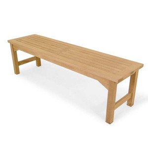 Teak Indonesia Garden Furniture <b>Set</b> <b>Benches</b> <b>with</b> Table Made of Solid Wood - Product Image 2