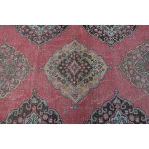 Turkish Rug, <b>Runner</b> 3.4x11.5 ft Rug, <b>Red</b> Floral Rug - Product Image 5