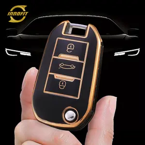 Innofit pub1 thương hiệu Nhà cung cấp TPU Key trường hợp đối với xe cho Peugeot Citroen Opel 308 2008 3008 408 301 tất cả New Auto llave bảo vệ