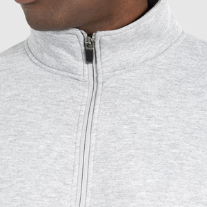 Sweat-shirt thermique à demi-zip surdimensionné pour homme avec logo personnalisé en gros, saison automne-hiver, épaules tombantes, pull en polaire 100% coton - Product Image 6