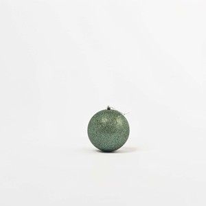 <b>Light</b> Green Festival Plastic Christmas Baubles 3pcs 12cm Glitter Ball & <b>Tree</b> Ornaments - Product Image 1