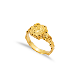 22K <b>Gold</b> Plated Popular Style <b>Vintage</b> Design <b>Ring</b> Wholesale Made in Turkey Handmade 925 Silver Sterling Jewelry for Women - Product Image 1