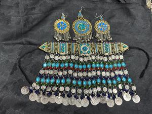 2025 dernières conceptions couleurs personnalisées Afghan Kuchi ensembles de bijoux pour femmes à la mode Style afghan Vintage collier et boucles d'oreilles ensemble - Product Image 4