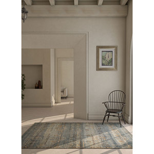 Alfombra de Lana Anudada a Mano Erbe GS-1015 Azul, Rectangular de 9x12, con Patrón de Medallón, para Decoración de Sala de Estar Juvenil - Product Image 5