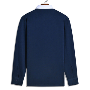 Camiseta de Rugby Casual de Manga Corta para Hombre, Diseño Sólido Estampado de Alta Calidad, Transpirable, de Algodón/Fibra de Bambú, con Logotipo Personalizado - Product Image 4