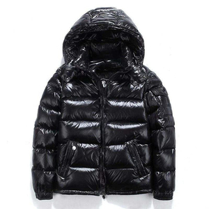 Veste matelassée d'extérieur imperméable coupe-vent chaude de haute qualité avec capuche en matériau brillant pour unisexe 2026 - Product Image 1