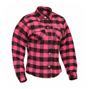 Camiseta de Motociclista Unisex para Interior, Rosa y Negra, con Protección CE, Talla Grande, 210GSM, Algodón Ignífugo de Secado Rápido - Product Image 2