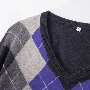 Wholesale Custom Made Men <b>Argyle</b> <b>Sweater</b> and Winter <b>Sweater</b> Round Neck Fashionable Warm and Slim Fit Pullover Stylish <b>Sweater</b> - Product Image 6