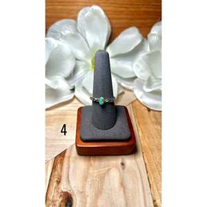 Navajo Handmade Fine Jewelry <b>Ring</b> Kingman Turquoise & Sterling <b>Silver</b> <b>Statement</b> <b>Ring</b> for Everyday Wear - Product Image 4
