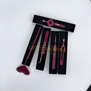 Pinzas Profesionales para Extensión de Pestañas, Pinzas de Aislamiento con Punta de Fibra de Acero Inoxidable, Pinzas para Cejas con Recubrimiento en Polvo, Herramientas de Belleza - Product Image 4