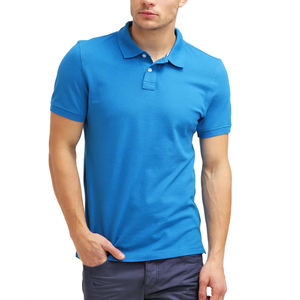 2023 nouveauté hommes Golf pour polos Logo brodé 100% coton uni à manches courtes nouveauté tissu tricoté solide - Product Image 6