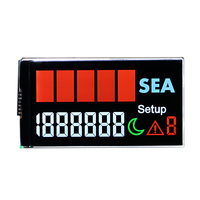 7-Segment TN TFT LCD Modul mit Blauer Hintergrundbeleuchtung LED-Anzeige Kraftstoffspender-Anzeigepanel Montage China Hersteller
