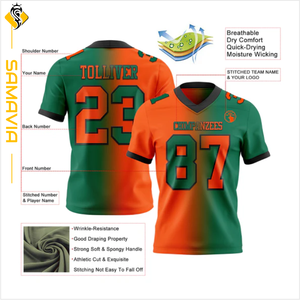 Maillot de football américain Équipe Maillot de football américain Tissu polyester Haut d'uniforme personnalisé Prêt à expédier - Product Image 5