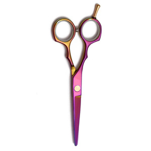 ที่วางนิ้วและแหวนยางที่มีคุณภาพสูงกรรไกรตัดผมเคลือบสีคมใบมีดตรงด้านบนสแตนเลส - Product Image 5