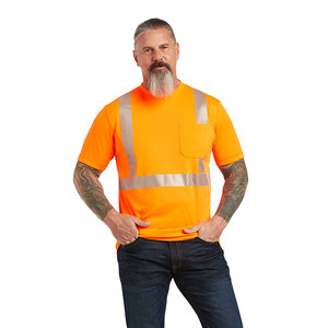 <b>Hi</b> <b>Vis</b> Construction Short Sleeve <b>T</b>-<b>Shirt</b> <b>Hi</b> <b>Vis</b> Workwear Reflective Safety Polo <b>T</b> <b>Shirt</b> With Reflective Tapes 2023 - Product Image 1