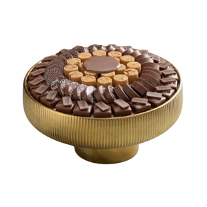 Bol de service pour desserts, sucreries et chocolats de luxe, design élégant, qualité supérieure, forme en fil métallique doré, fait à la main, passe au lave-vaisselle - Product Image 4