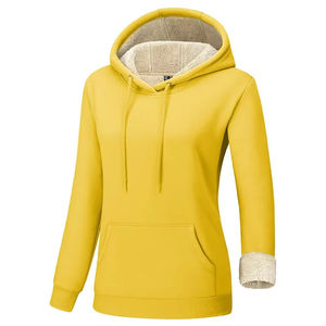 Sweat-shirt à capuche en laine ample de base pour femmes de qualité supérieure Sweat-shirts à capuche personnalisés pour femmes avec logo sur le devant Sweat-shirts à capuche décontractés pour femmes - Product Image 3